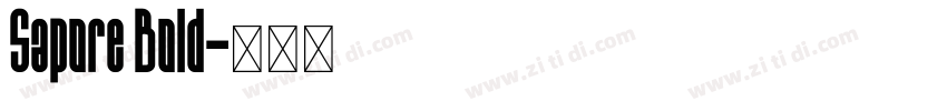 Sapore Bold字体转换